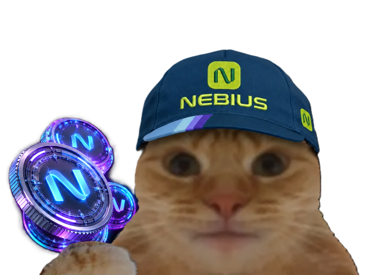 Sticker chat casquette bourse datacenter fiston laverited nebius compute token tokens ai ia par Percevalois
