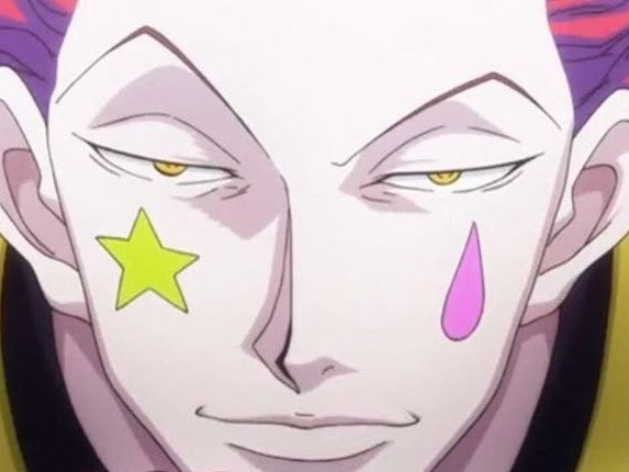 Sticker hisoka morou hunter hxh cheveux rouge yeux jaune clown tatouages isaac netero fic bloop par Bl0op