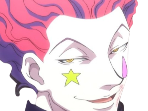 Sticker hisoka morou hunter hxh cheveux rouge yeux jaune clown tatouages isaac netero fic bloop par Bl0op