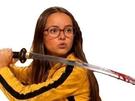 louise montangon lunettes brune sexy droite droitard queen reine kill bill katana