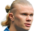 erling haaland haland braut cyborg homme sportif footballeur norvegien anglais blond yeux bleus vingtaine vingtenaire