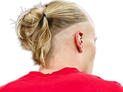 Sticker erling haaland haland braut cyborg homme sportif footballeur norvegien anglais blond yeux bleus vingtaine vingtenaire par Dark-63