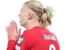erling haaland haland braut cyborg homme sportif footballeur norvegien anglais blond yeux bleus vingtaine vingtenaire