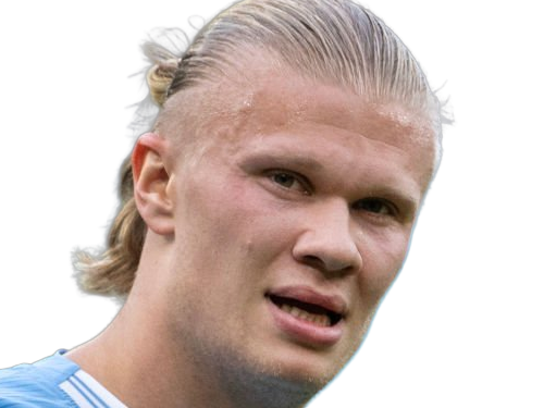 Sticker erling haaland haland braut cyborg homme sportif footballeur norvegien anglais blond yeux bleus vingtaine vingtenaire par Dark-63