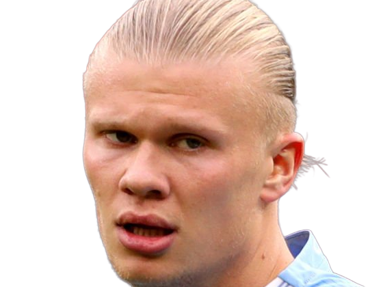 Sticker erling haaland haland braut cyborg homme sportif footballeur norvegien anglais blond yeux bleus vingtaine vingtenaire par Dark-63