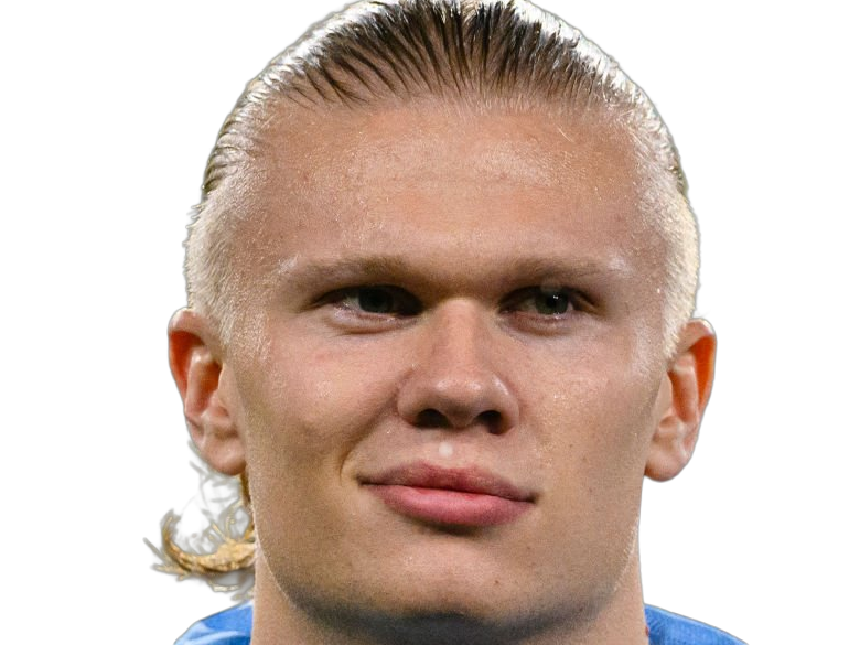Sticker erling haaland haland braut cyborg homme sportif footballeur norvegien anglais blond yeux bleus vingtaine vingtenaire par Dark-63