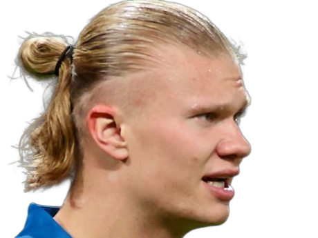 Sticker erling haaland haland braut cyborg homme sportif footballeur norvegien anglais blond yeux bleus vingtaine vingtenaire par Dark-63