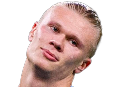 Sticker erling haaland haland braut cyborg homme sportif footballeur norvegien anglais blond yeux bleus vingtaine vingtenaire par Dark-63