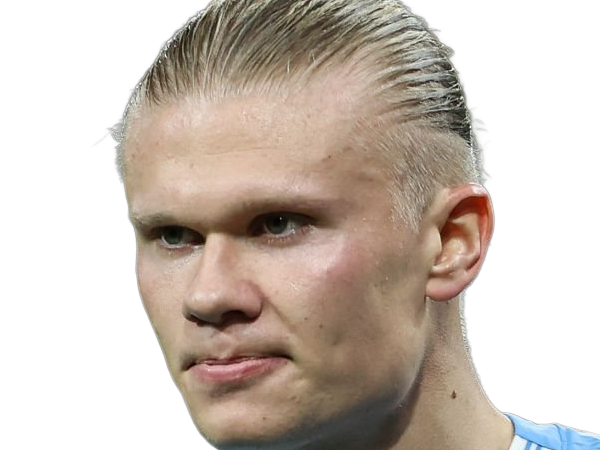 Sticker erling haaland haland braut cyborg homme sportif footballeur norvegien anglais blond yeux bleus vingtaine vingtenaire par Dark-63