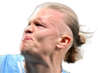 Sticker erling haaland haland braut cyborg homme sportif footballeur norvegien anglais blond yeux bleus vingtaine vingtenaire par Dark-63