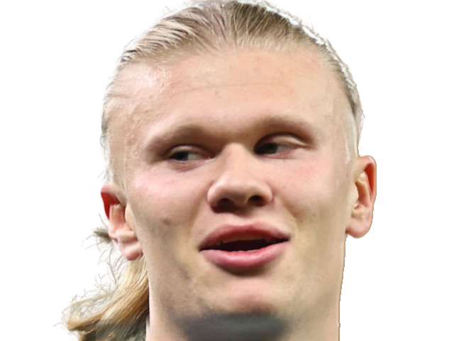 Sticker erling haaland haland braut cyborg homme sportif footballeur norvegien anglais blond yeux bleus vingtaine vingtenaire par Dark-63