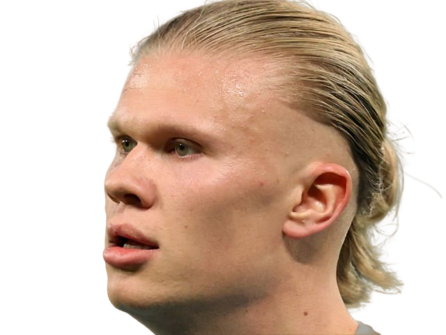 Sticker erling haaland haland braut cyborg homme sportif footballeur norvegien anglais blond yeux bleus vingtaine vingtenaire par Dark-63