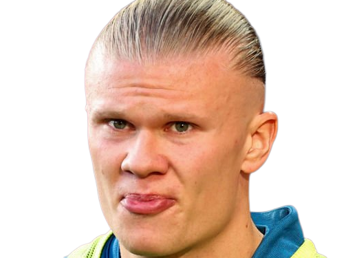 Sticker erling haaland haland braut cyborg homme sportif footballeur norvegien anglais blond yeux bleus vingtaine vingtenaire par Dark-63