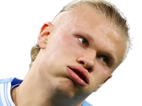 Sticker erling haaland haland braut cyborg homme sportif footballeur norvegien anglais blond yeux bleus vingtaine vingtenaire par Dark-63
