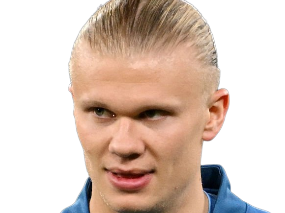 Sticker erling haaland haland braut cyborg homme sportif footballeur norvegien anglais blond yeux bleus vingtaine vingtenaire par Dark-63