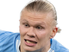 erling haaland haland braut cyborg homme sportif footballeur norvegien anglais blond yeux bleus vingtaine vingtenaire