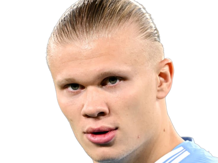 Sticker erling haaland haland braut cyborg homme sportif footballeur norvegien anglais blond yeux bleus vingtaine vingtenaire par Dark-63