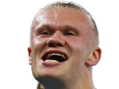 Sticker erling haaland haland braut cyborg homme sportif footballeur norvegien anglais blond yeux bleus vingtaine vingtenaire par Dark-63