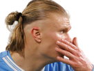 erling haaland haland braut cyborg homme sportif footballeur norvegien anglais blond yeux bleus vingtaine vingtenaire
