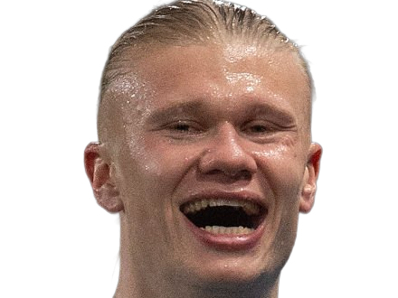 Sticker erling haaland haland braut cyborg homme sportif footballeur norvegien anglais blond yeux bleus vingtaine vingtenaire par Dark-63