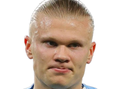 Sticker erling haaland haland braut cyborg homme sportif footballeur norvegien anglais blond yeux bleus vingtaine vingtenaire par Dark-63