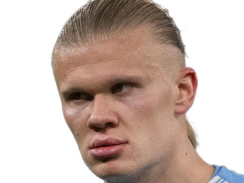 Sticker erling haaland haland braut cyborg homme sportif footballeur norvegien anglais blond yeux bleus vingtaine vingtenaire par Dark-63