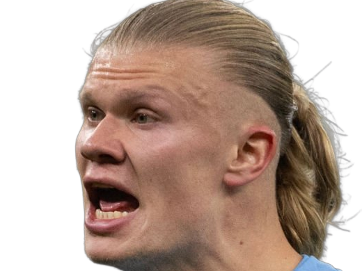 Sticker erling haaland haland braut cyborg homme sportif footballeur norvegien anglais blond yeux bleus vingtaine vingtenaire par Dark-63