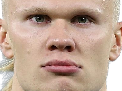 Sticker erling haaland haland braut cyborg homme sportif footballeur norvegien anglais blond yeux bleus vingtaine vingtenaire par Dark-63