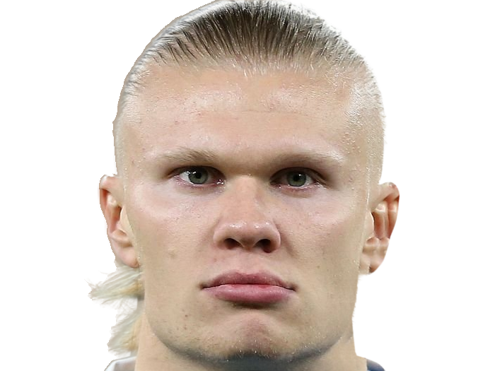 Sticker erling haaland haland braut cyborg homme sportif footballeur norvegien anglais blond yeux bleus vingtaine vingtenaire par Dark-63