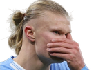 erling haaland haland braut cyborg homme sportif footballeur norvegien anglais blond yeux bleus vingtaine vingtenaire