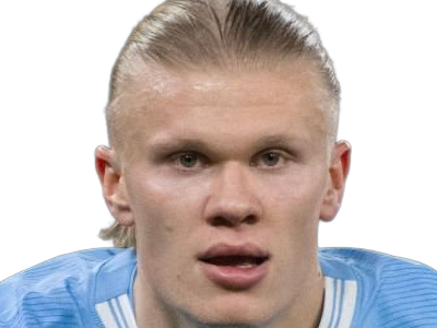 Sticker erling haaland haland braut cyborg homme sportif footballeur norvegien anglais blond yeux bleus vingtaine vingtenaire par Dark-63