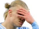 erling haaland haland braut cyborg homme sportif footballeur norvegien anglais blond yeux bleus vingtaine vingtenaire