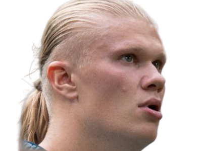 Sticker erling haaland haland braut cyborg homme sportif footballeur norvegien anglais blond yeux bleus vingtaine vingtenaire par Dark-63