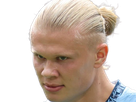 erling haaland haland braut cyborg homme sportif footballeur norvegien anglais blond yeux bleus vingtaine vingtenaire
