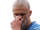erling haaland haland braut cyborg homme sportif footballeur norvegien anglais blond yeux bleus vingtaine vingtenaire
