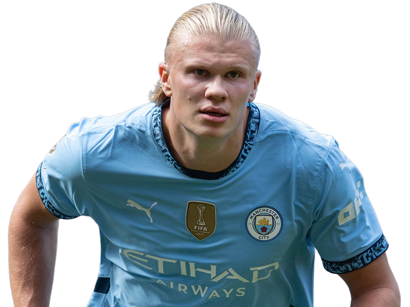 Sticker erling haaland haland braut cyborg homme sportif footballeur norvegien anglais blond yeux bleus vingtaine vingtenaire par Dark-63