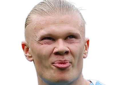 Sticker erling haaland haland braut cyborg homme sportif footballeur norvegien anglais blond yeux bleus vingtaine vingtenaire par Dark-63
