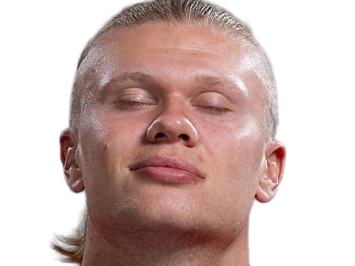 Sticker erling haaland haland braut cyborg homme sportif footballeur norvegien anglais blond yeux bleus vingtaine vingtenaire par Dark-63
