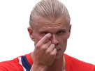 erling haaland haland braut cyborg homme sportif footballeur norvegien anglais blond yeux bleus vingtaine vingtenaire