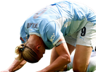 erling haaland haland braut cyborg homme sportif footballeur norvegien anglais blond yeux bleus vingtaine vingtenaire