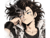 Sticker sutsugua reaction cigarette calme detachement fumer manga anime illustration kj jvc kikoojap par shemsou-hor