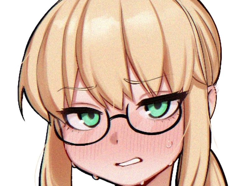 Sticker auroria moupe fate saber meilleure waifu de qualite artoria reine bretagne lunettes par Dark-63