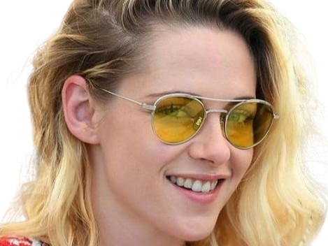 Sticker kristen stewart actrice americaine blonde yeux verts femme cannes lunettes annees 2022 2020s par PubliusOvidius