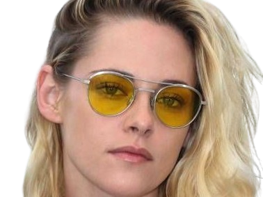 Sticker kristen stewart actrice americaine blonde yeux verts femme cannes lunettes annees 2022 2020s par PubliusOvidius