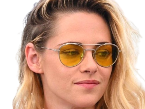 Sticker kristen stewart actrice americaine blonde yeux verts femme cannes lunettes annees 2022 2020s par PubliusOvidius