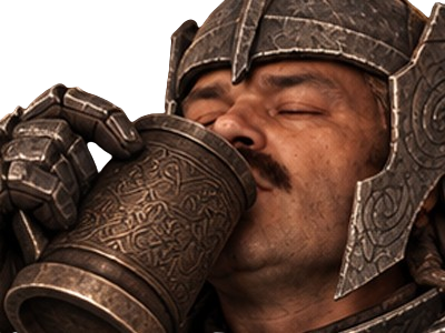 Sticker lkk skyrim celestin armure boit biere alcool par LeKeyKonteur