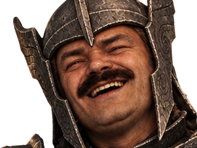 Sticker lkk skyrim celestin armure rire rigoler drole par LeKeyKonteur