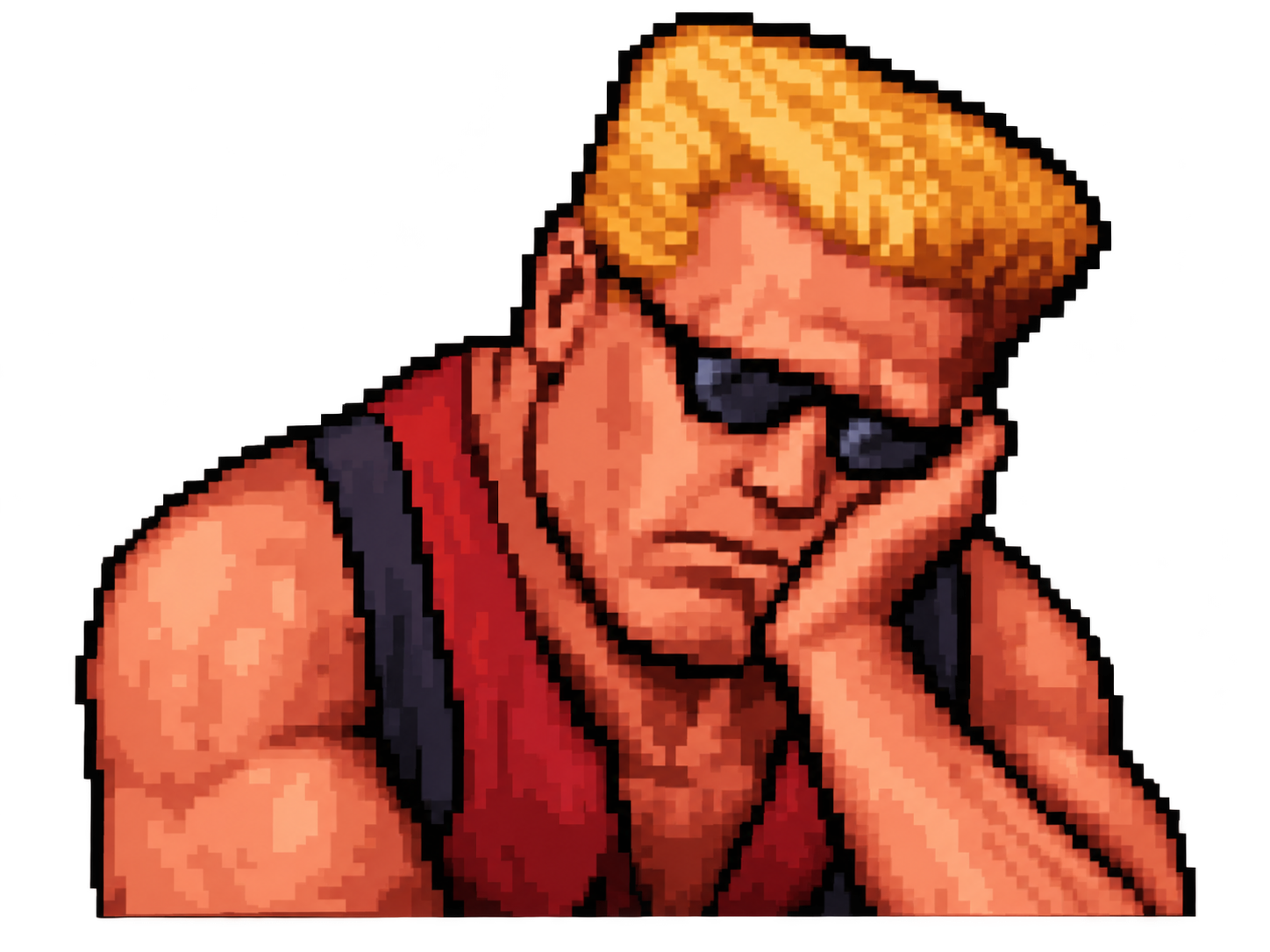 Sticker duke nukem triste depressif par Sakouille