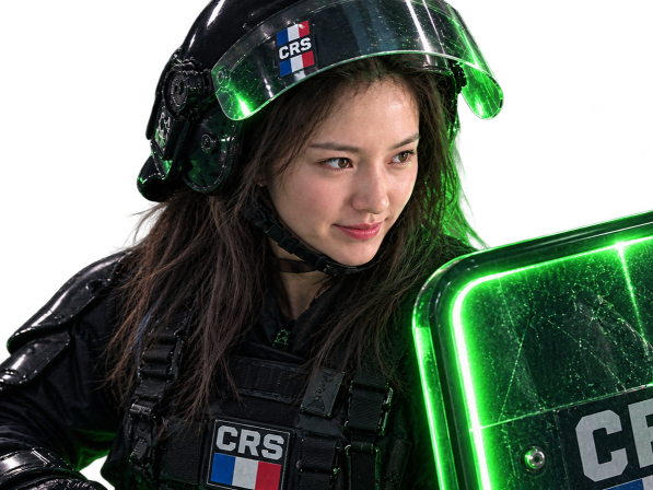 Sticker park gyu young france crs bouclier neon lumiere actrice coreenne defense armure par Tromperie