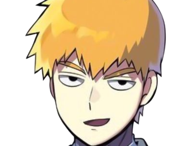 Sticker arataka reigen mob psycho 100 anime manga homme blond yeux noirs medium patron mentor par Dark-63